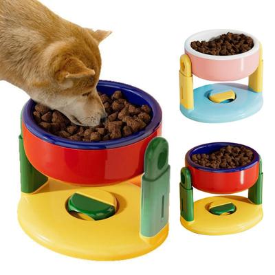 Liftable Suction Cup Pet Bowl Adjustable Height Food And Water Dish Elevated Pet Feeder Bowl for Cats Dogs To Protect Cervical Spine