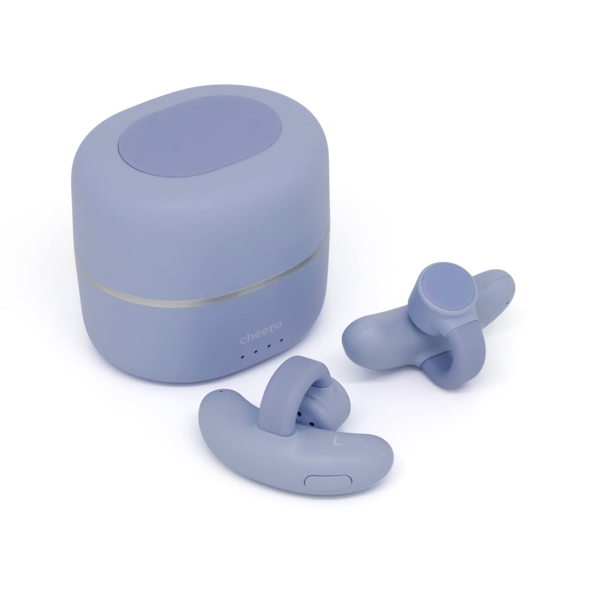 

cheero Беспроводные Открытые Полностью Беспроводные Наушники с Bluetooth Автоматическое IPX5 Технически Совместимые с и Наушниками, 5.3, QCC3050, Сопряжение, Соответствие, синий