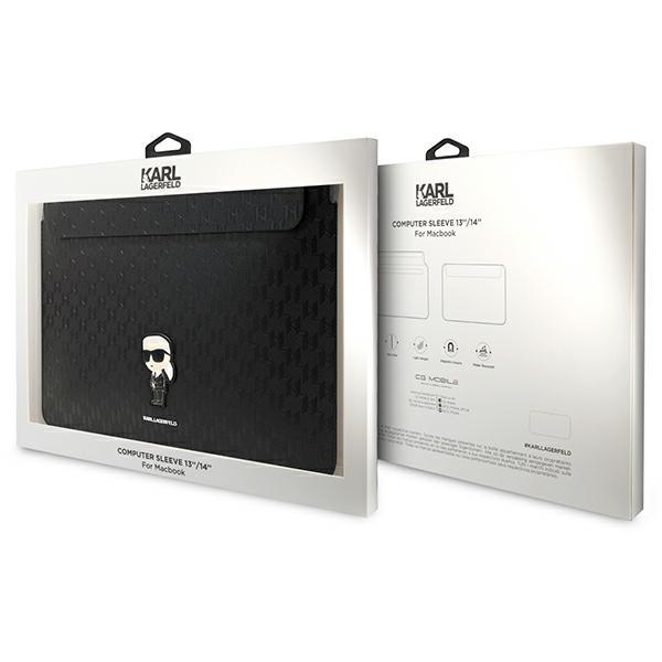 Karl Lagerfeld Sleeve Klcs14Sakhpkk 14Czarny/Black Saffiano Monogram Ikonik