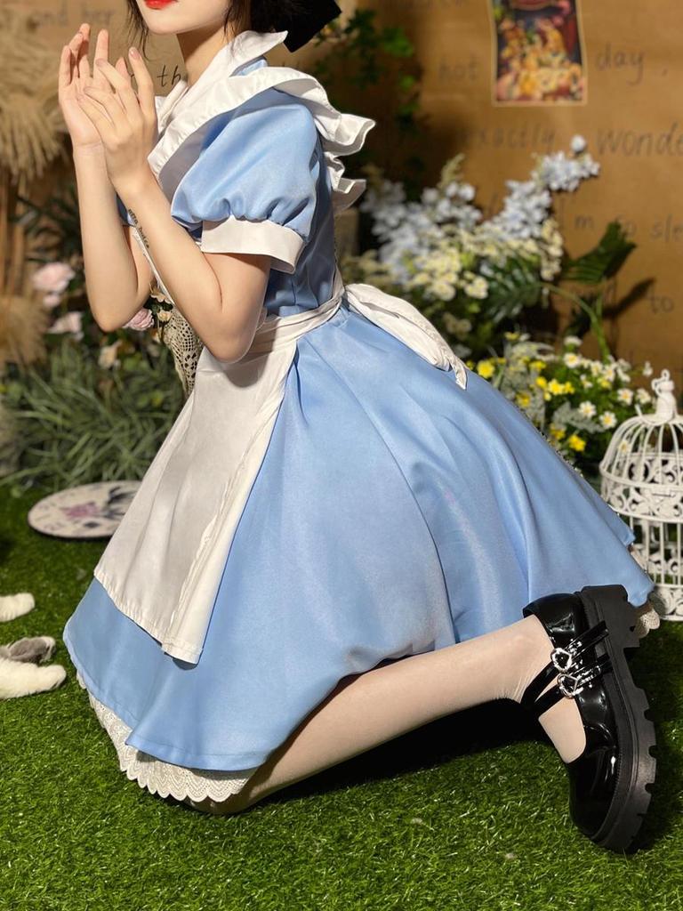 Fugitive Alice Princess Blue Maid Costume – Sweet French Halloween Dress