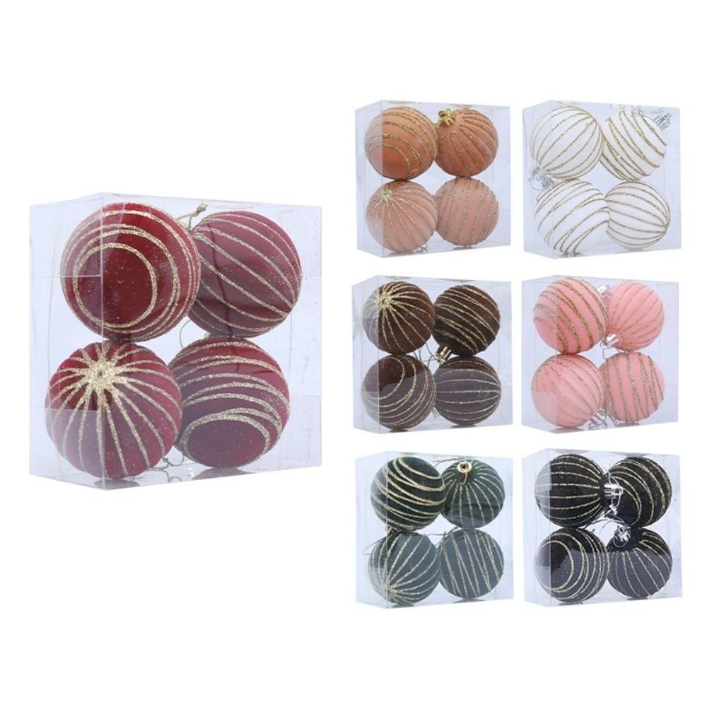 Plastic Christmas Decoative Balls Hanging Xmas Tree Ornaments Christmas Color Balls  Home Decor