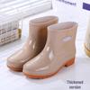 Women's Oxford Sole Waterproof Short Rain Boots - Non-Slip Fashion Outerwear Rubber Shoes