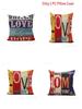 Premium Housse De Coussin Carr Coton Imprim Lettres Rtro Mlang For Timeless Elegance