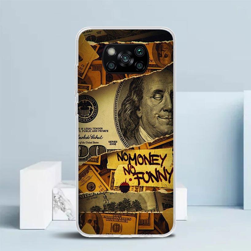 Banknote Dollar Cash Money Phone Case For Xiaomi Poco F7 Ultra X5 X6 X7 Pro M7 Redmi 15C 15 13C 13 12C 12 10C 10 10A 9 9C 9A 9T