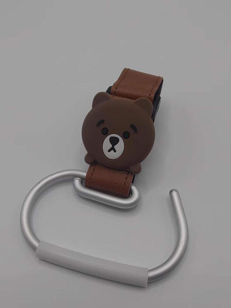 Universal Leather Stroller Hook - Large Aluminum Alloy Pram Accessory