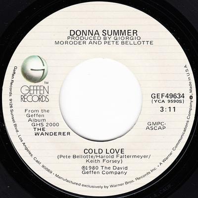 7inch Record DONNA SUMMER - Cold Love GEF49634 Geffen Records 1980 US Soul/Funk Used