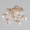 Pack of 50 Fashionable Heart Shaped Double Hole Beads CCB Material Hollow Hearts