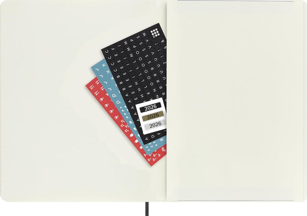 Moleskine 2026 Weekly XL Size x Soft Starts Model DSB12WN4Y26 Planner, 12-Month Diary, (19cm 25cm), Cover, Black, January,