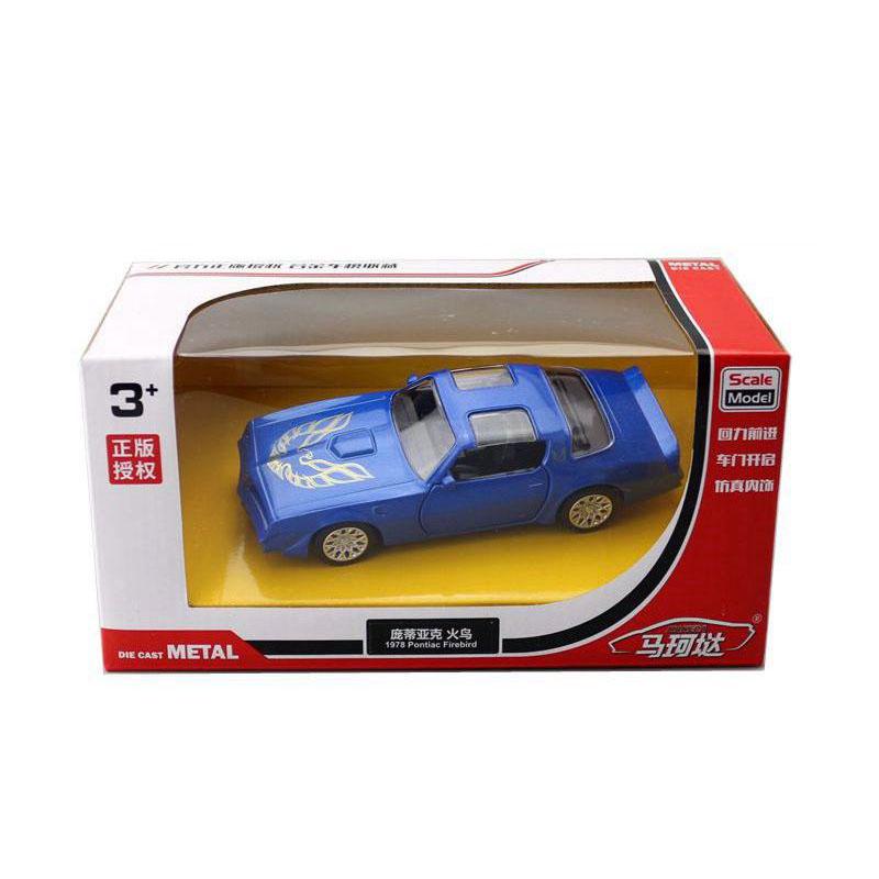 Maßstab 1:36, 1978 Pontiac Firebird, Druckgussauto-Modellspielzeug, zurückziehbares Spielzeugfahrzeug mit offenen Türen für Kinder, Kleinkinder, Jungen und Mädchen, Geschenkkollektion