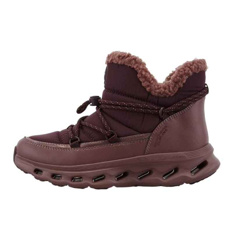 Skechers Glide Step 2.0 Go Work Women Comfortable Simple Short Snow Boots SP0WSCFW042-BURG 35.5