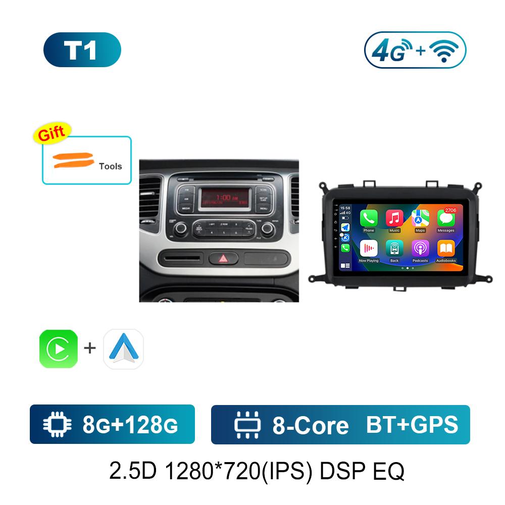 9'' Car Radio Multimedia Player for Kia Carens RP 3 III 2013 - 2018 GPS Navigation WiFi BT Android System 4G Carplay Head Unit