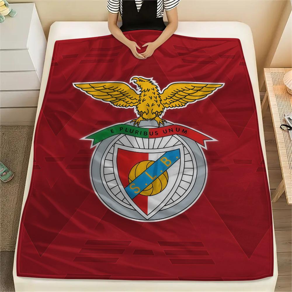 Benfica LOGO Flanelová deka, Vysoká kvalita, Pohodlná pro všechna roční období, Domácí dekorace, Teplo a pohodlí