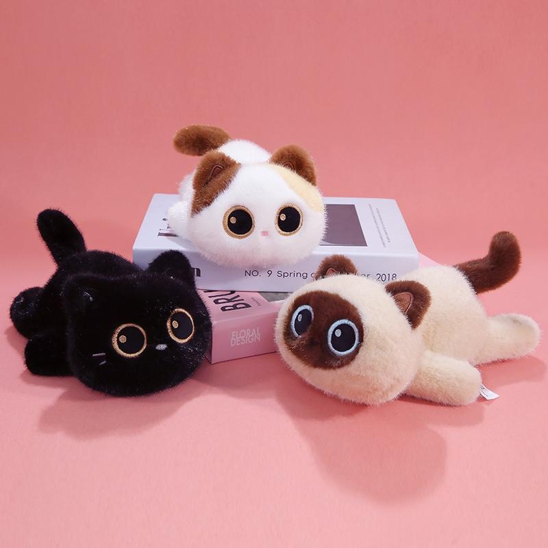22cm Big Eyes Cat Plush Toy Pet Kitten Plush Doll High Quality Exquisite Cat Soft Comfortable Pillow Birthday Gift