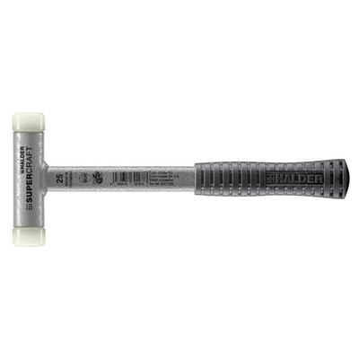 HALDER Martillo Supercraft sin Retroceso y sin Vibraciones Mango de Acero Diámetro de Nylon 25 (Blanco) 3377.025
