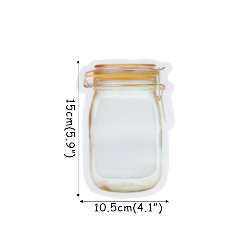 

5 шт. Мейсон-банка, бутылки, пакеты, орехи, конфеты, печенье, мешок многоразового использования, мешок для хранения свежих продуктов, закуски, пакеты с застежкой-молнией, кухонный органайзер