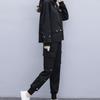 Plus-size Women's Autumn Clothing, Fashionable, Flesh-covering Sweatshirt, Slimming and Age-reducing Overalls, Two-piece Suit