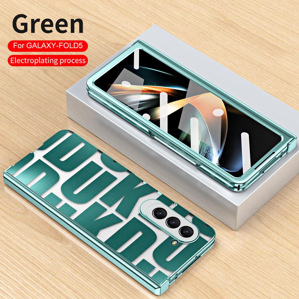 Luxus Phantom Plating Scharnierschutz Klare Telefonabdeckung für Samsung Galaxy Z Fold 6 5 4 3 2 Hülle Stoßfester Displayschutz