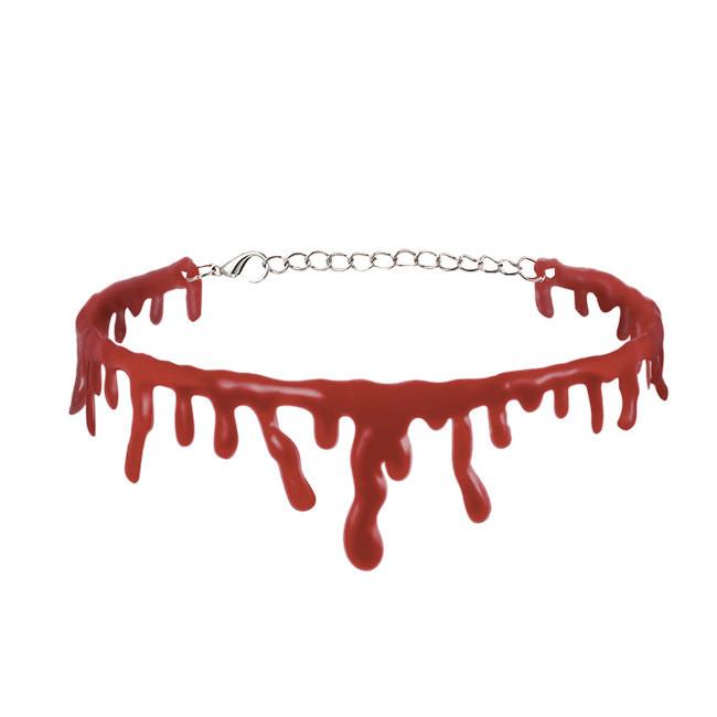 Unique Handmade Halloween Blood Drip Necklace For Vampires Perfect For Cosplay Parties
