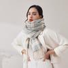 New Faux Cashmere Plaid Curry Scarf Female Warm Long Neck Large Shawl