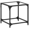  Coffee Table with Glass Top, 40x40x40 Cm, Steel