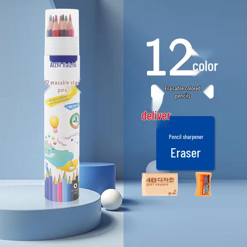 Sześciokątne Kredki Kolorowe Rozpuszczalne w Wodzie na Bazie Oleju - 12, 24, 36, 48, 72 Kolory - Zestaw do Rysowania dla Studenta