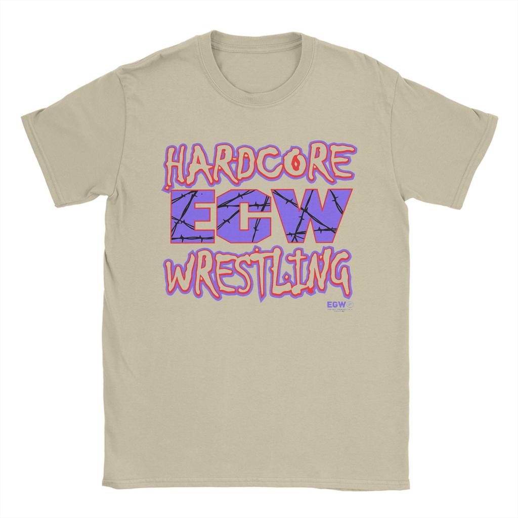 Ecw Hardcore Wrestling Maglietta in Cotone da Uomo Estiva Magliette Retro Y2K Comode T-shirt alla Moda Top Oversize Personalizzati Fai-da-Te