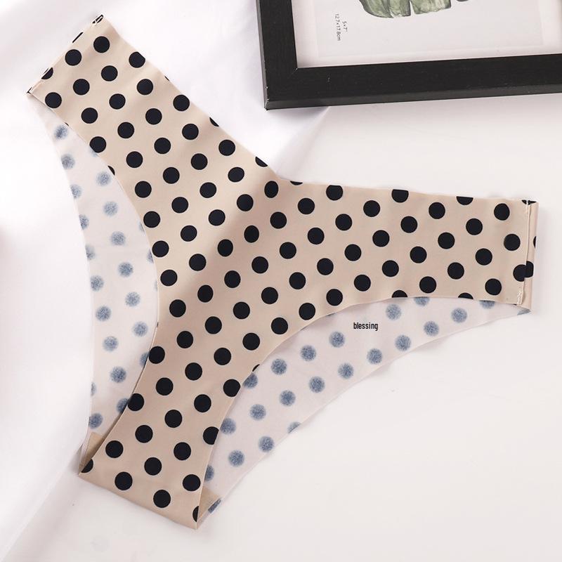European and American Leopard Print Seamless Ice Silk Quick-Drying Women's Comfortable Panties