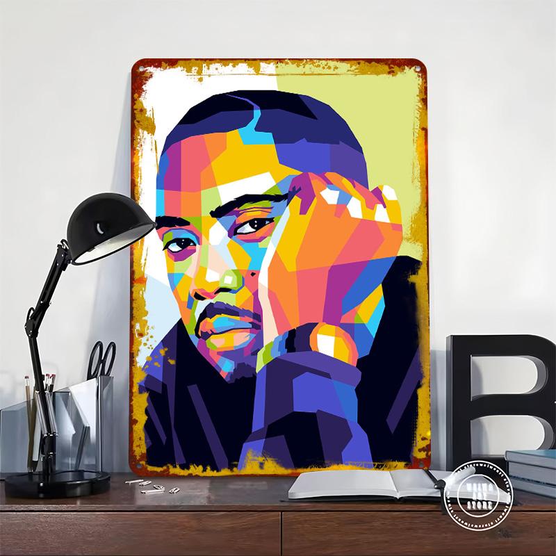 Pop Art Portrait Poster Customized Wall Art Vintage Metal Signs Retro Tin Plaque for Man Cave Bathroom Decor Bar Accessories
