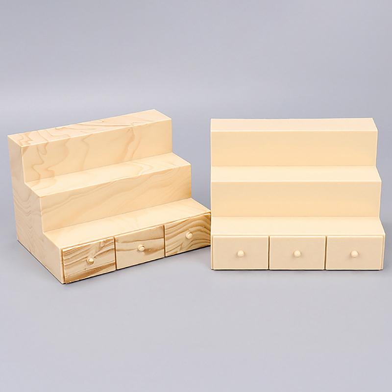 Dollhouse Bookshelf Storage Cabinet Miniature Closet Book Table Shelf Model Diy Toys