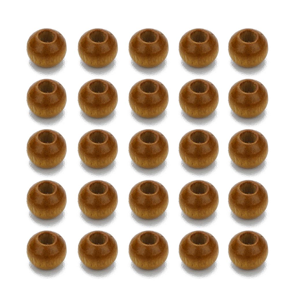 Natural Eco-Friendly Wooden Beads Round Heart Large Hole Loose Spacer Wood Beads For Jewelry Making DIY Charm Bracelets Necklace