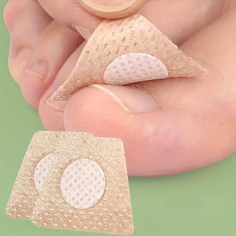 40pcs Toenail Repair Patches Ingrown Nails & Discoloration, Restore Damaged Thick Nails Geometric Pattern Nail Care Stickers for Toe Protection