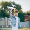 COLLBATH Rubber Band Powered Airplane Model for Kids, Outdoor Sports Toy, Flies In Seconds, Easy To Assemble, Great Gift for Improving Hand-Eye