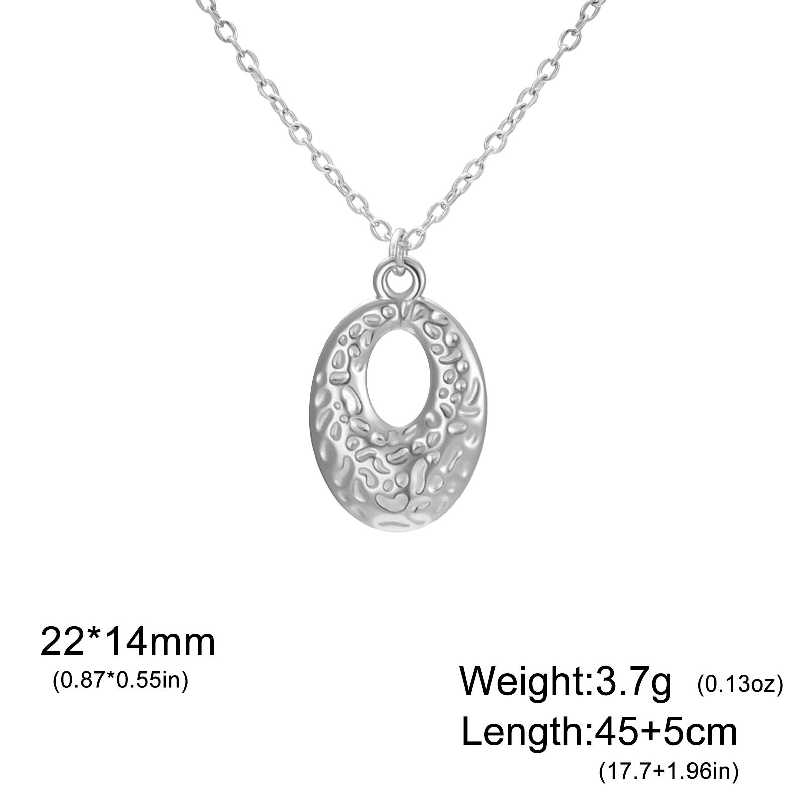 

Teamer Irregular Geometric Pendant Necklace For Women Girls Gold Color Stainless Steel Chain Fashion Jewelry Gift 2026 New 45-50cm