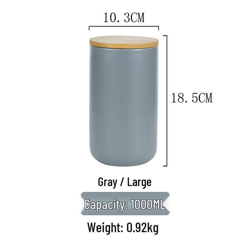 Nordic Ceramic Grain and Cereal Kitchen Storage Jar