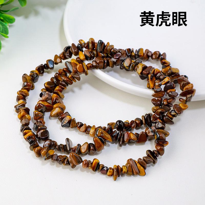 Natural white powder, yellow amethyst, crushed stone semi-finished product, DIY, Colored crystal stones, loose bead jewelry, accessories