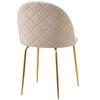 Fargo Gold Velvet Beige Velour Chair