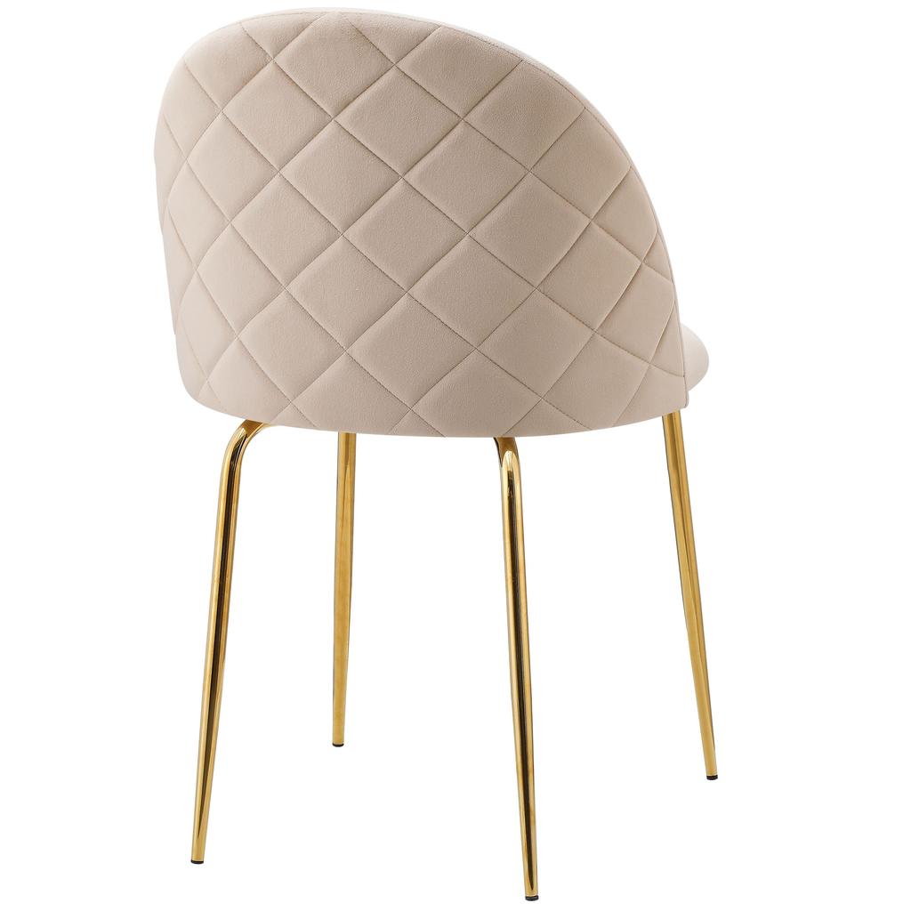 Fargo Gold Velvet Beige Velour Chair
