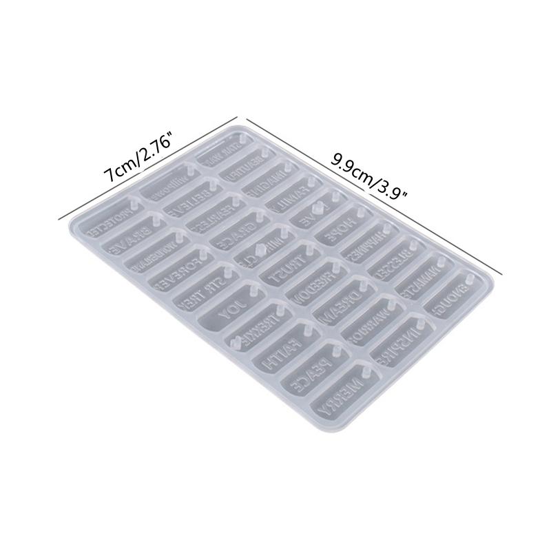 Inspirativní anglický přívěsek Náramek Šperky Silikonová forma Klíčenka Ozdoby pro DIY Křišťálová Epoxidová Odlévací forma