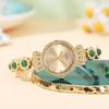 Niche Medieval Women'S Watch Light Luxury High-End Jade Watch Women'S Full Diamond Crown Quartz Waterproof Watch