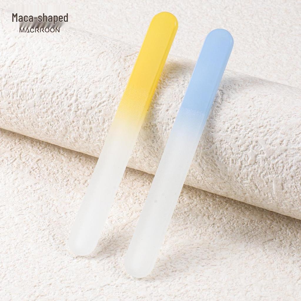 9cm Double-Sided Nano Glass Nail File – Fine Grit Mini Manicure Polisher