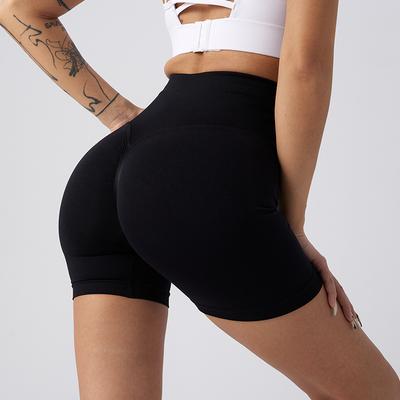 Pantaloncini Push Up a Vita Alta Elasticità Traspiranti Arricciati sul Sedere Moda Corsa Pantaloncini Sportivi Abbigliamento da Donna Palestra