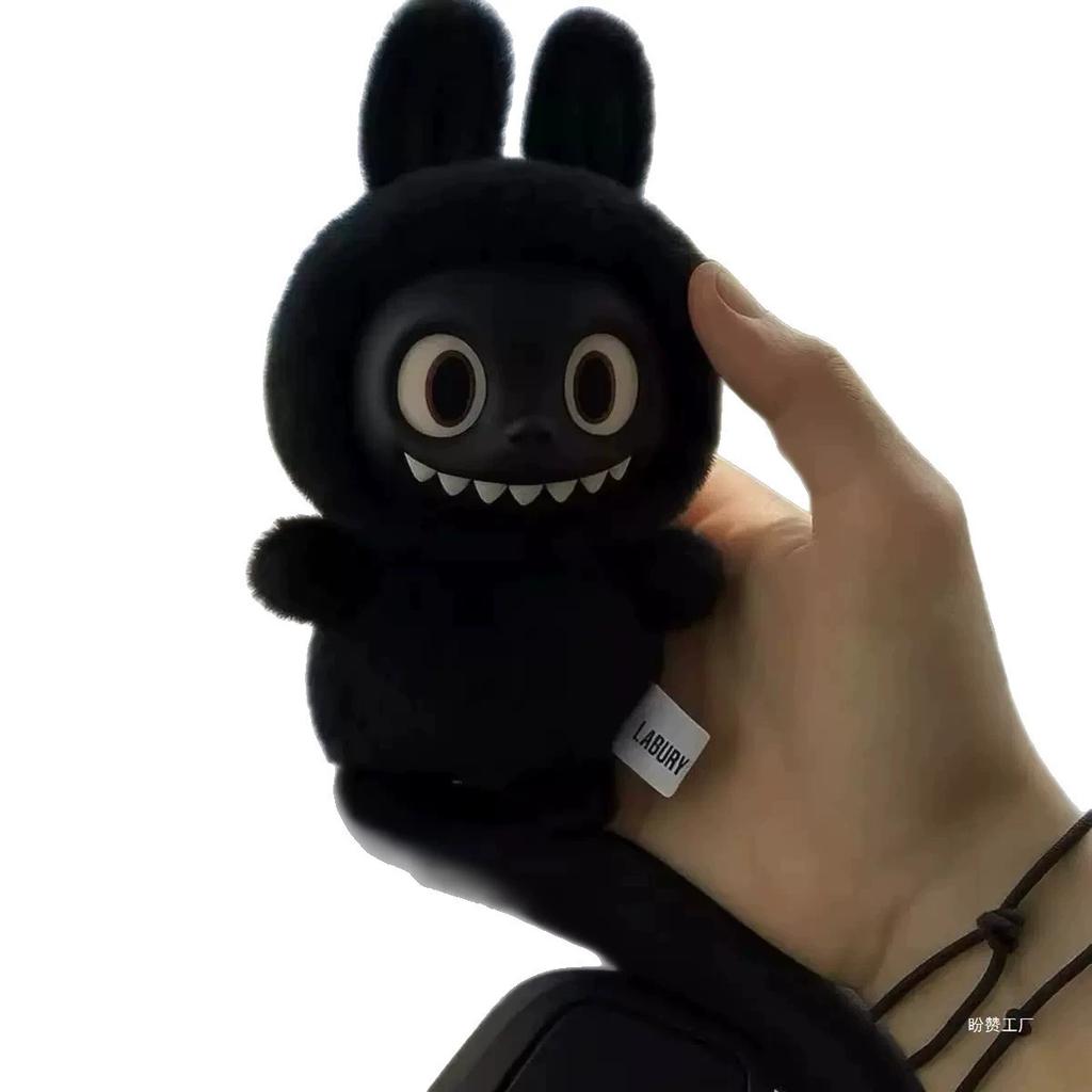 Africká verze plyšové hračky Labubu, Africká figurka Labubu klíčenka, Přívěsek na batoh, Dekorace klíčenky