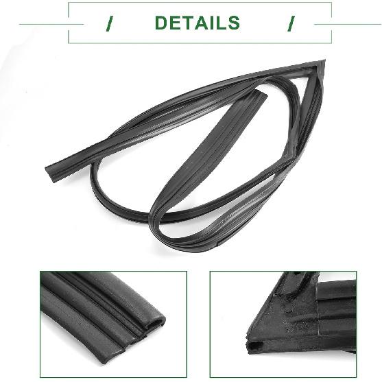 Motoforti Door Window Run Channel Seal, Weatherstrip Glassrun Channel Seal Strip, for Honda Accord 1994-1997, Rubber, Front Left, No.72275SV4003,