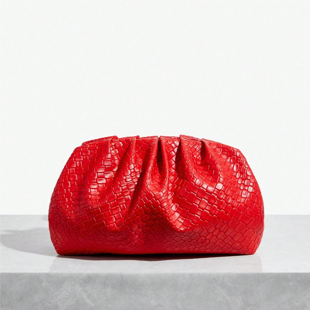 Hochwertige Damenhandtasche aus geprägtem Webmaterial mit leichtem Clip, geeignet für Partys, Hochzeiten, Clubs, Abendessen, Tanzveranstaltungen usw.