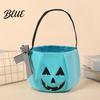Large Candy Treat Bag Halloween Pumpkin for Kids Trick or Tote with Handle Reusable Snack Bucket Party Favors Cute Gift