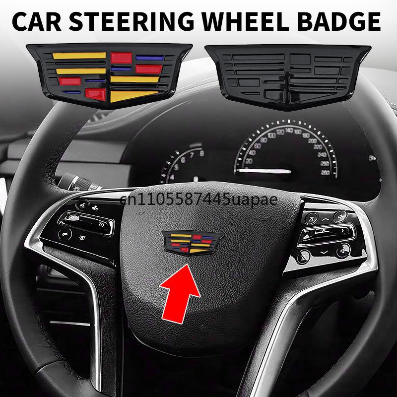 1ks 3D ABS Samolepka s logem znaku na volant auta Dekorace Odznak Příslušenství Pro Cadillac CT4 CT5 CT6 XT4 XT5 XT6 ATS XTS