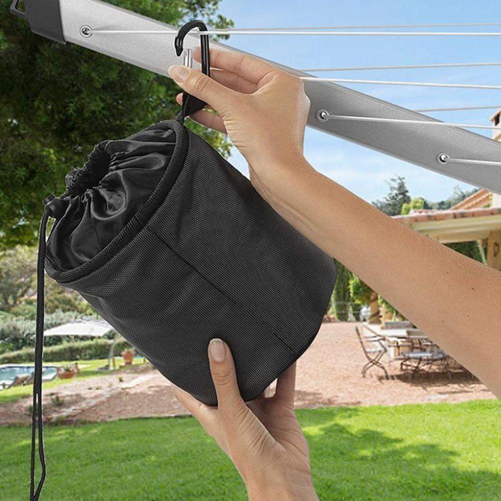 Laundry Storage Bag Oxford Cloth Clothes Peg Basket Portable Drawstring Bag