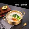 JINGRUIXIANG Golden Stainless Steel Korean Noodle Pot Set