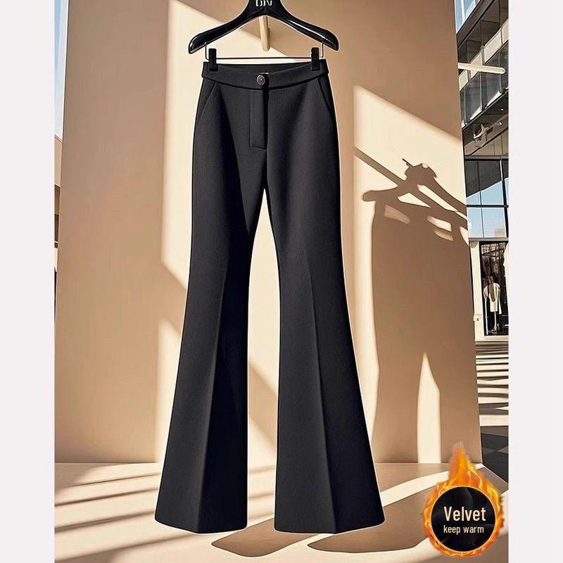 Versatile Slimming High-Waist Women's Cropped Flared Pants - Autumn Style