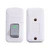 Inline on/Off White Push Button Switch Plastic Square Light Switch Convenient Wiring Switch Table Led Lights